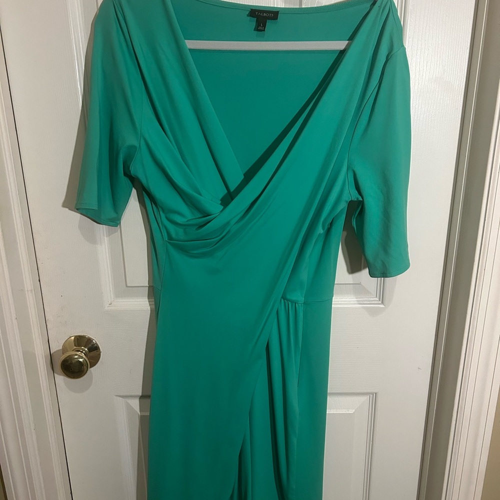 Talbots Green Midi Dress L